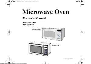 Manual de uso Amana AMC5101AAS14 Microondas