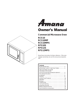 Handleiding Amana RFS10S Magnetron