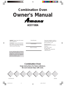 Handleiding Amana ACO1180AW Magnetron