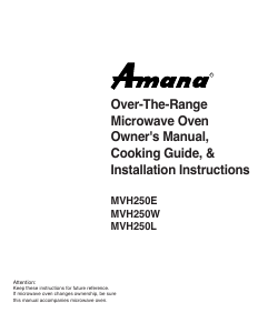 Handleiding Amana MVH250L Magnetron