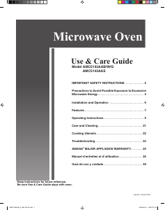 Manual Amana AMC5143AAB14 Microwave
