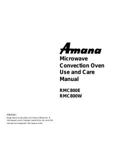Handleiding Amana RMC800E Magnetron