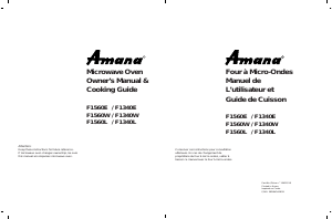 Mode d’emploi Amana F1340L Micro-onde