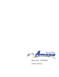 Handleiding Amana AOWS2030E Magnetron
