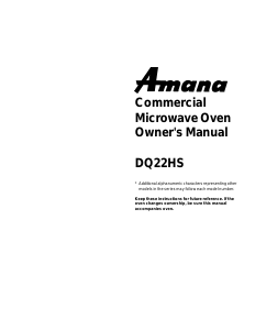 Handleiding Amana DQ22HS Magnetron