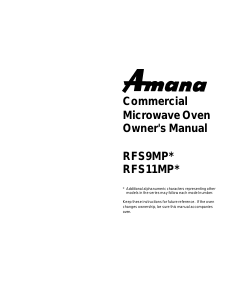 Handleiding Amana RFS11MPLW Magnetron