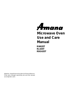 Handleiding Amana RL635T Magnetron