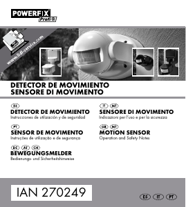 Manual de uso Powerfix IAN 270249 Detector de movimiento