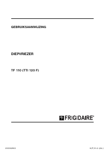 Handleiding Frigidaire TF 110 Vriezer