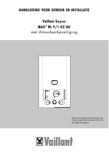 Handleiding Vaillant MAG NL 9/1 OZ-DG Geiser