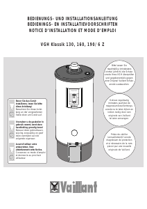 Handleiding Vaillant VGH Klassik 160 Geiser