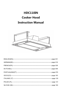 Manual Hoover HDC110IN Cooker Hood