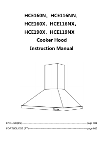 Manual Hoover HCE116NX Cooker Hood
