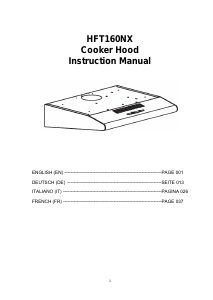 Manual Hoover HFT160NX Cooker Hood