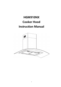 Manual Hoover HGM910NX Cooker Hood