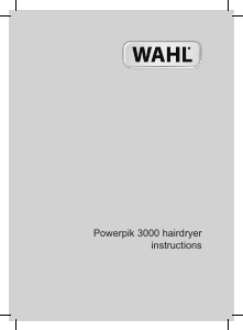 Bruksanvisning Wahl ZX962 PowerPik 3000 Hårtork