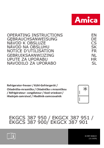 Handleiding Amica EKGCS 387 900 Koel-vries combinatie