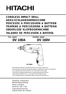 Manuale Hitachi DV 10DA Trapano a percussione