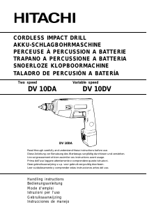 Bruksanvisning Hitachi DV 10DA Slagborrmaskin