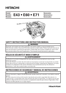 Mode d’emploi Hitachi E43 Générateur