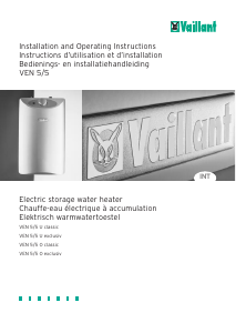 Bruksanvisning Vaillant VEN 5/5 U classic Varmvattenberedare