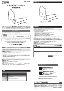 説明書 サンワ MM-HP215 ヘッドフォン