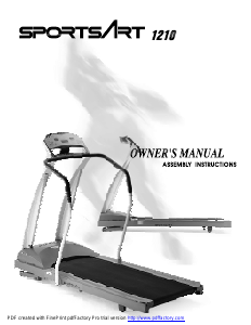 Bruksanvisning SportsArt 1210 Löpband