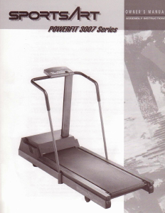 Bruksanvisning SportsArt 3007 Löpband