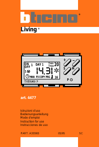 Mode d’emploi BTicino 4477 Living Thermostat