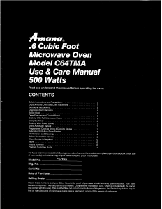 Handleiding Amana C64TMA Magnetron