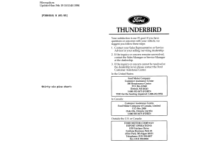 Handleiding Ford Thunderbird (1996)