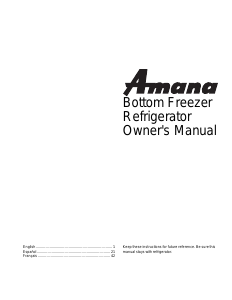 Mode d’emploi Amana BX20S5E Réfrigérateur combiné