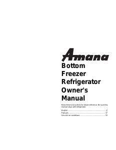 Bruksanvisning Amana BRF20TL Kyl-frys