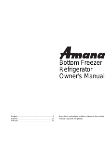Manual de uso Amana BXI21VW Frigorífico combinado