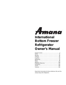 Bruksanvisning Amana BX518VE Kjøle-fryseskap