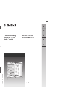Bedienungsanleitung Siemens GI18DA50 Gefrierschrank