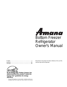 Manual de uso Amana BX21VL Frigorífico combinado
