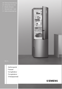 Manual Siemens GS36NMI31 Freezer