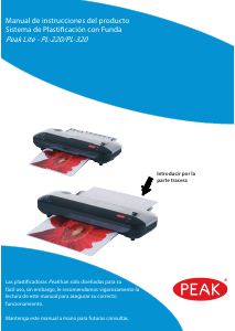 Manual de uso Peak PL-220 Plastificadora