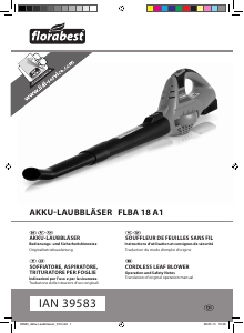 Manual Florabest FLBA 18 A1 Leaf Blower