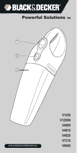 Manual Black and Decker V7210 Aspirador de mão
