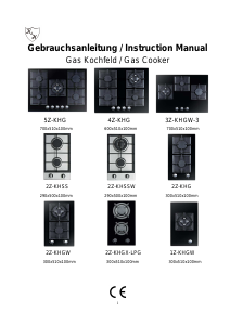 Handleiding Kitchen & Home 2Z-KHGX-LPG Kookplaat