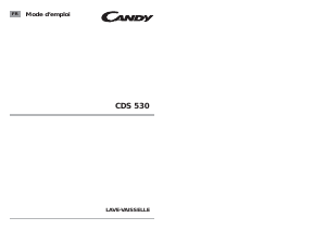 Mode d’emploi Candy CDS 530 W-47 Lave-vaisselle