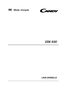 Mode d’emploi Candy CDS 630W-47 Lave-vaisselle
