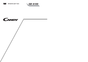 Manuale Candy CD 6100 Lavastoviglie