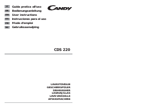 Mode d’emploi Candy CDS 220X-80 Lave-vaisselle