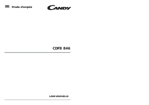 Mode d’emploi Candy CDF8 846-47 Lave-vaisselle