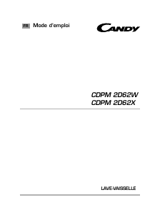 Mode d’emploi Candy CDPM 2D62X-47 Lave-vaisselle