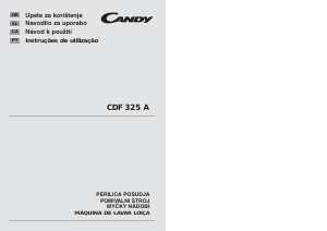 Manual Candy CDF 325A-39S Máquina de lavar louça