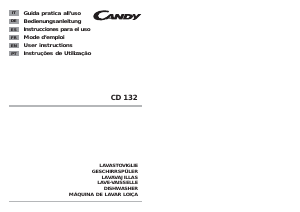 Manual Candy CD 132/1-S Máquina de lavar louça